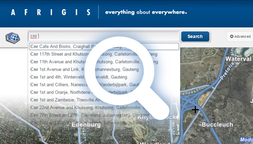 AfriGIS Search, powered by IntiendoLS